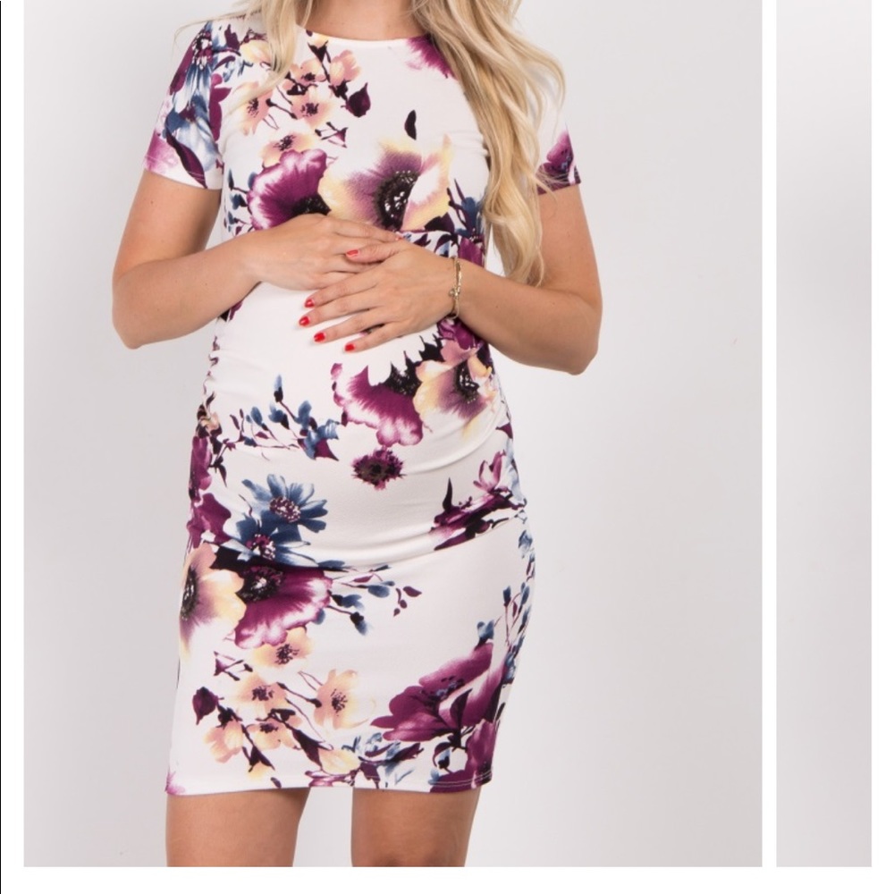 TRADE in process. PinkBlush Floral Maternity Dress